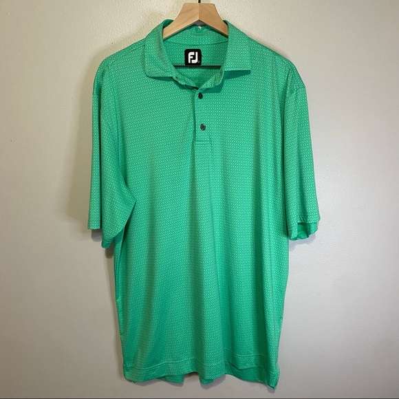 FootJoy Shirts Footjoy Golf Shirt Mens L Short Sleeve Green Polo